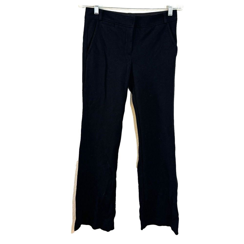 Diane Von Furstenberg‎ Women's Size 4 Black Wide Leg Knit Stretch Career Pants